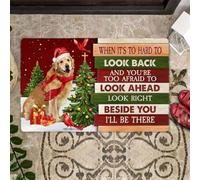 paillasson Exterieur Entree Paillasson Golden Retriever de Noël 1 Regardez Juste à côté de Vous