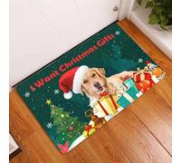 paillasson Exterieur Entree Paillasson Golden Retriever « Je Veux des Cadeaux »