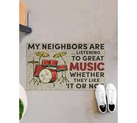 paillasson Exterieur Entree Paillasson Humoristique « Batteur » : Mes voisins écoutent de la Super Musique