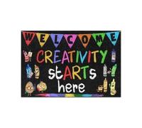 paillasson Exterieur Entree Paillasson Humoristique « Bienvenue, la créativité Commence Ici »