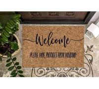 paillasson Exterieur Entree Paillasson Humoristique « Bienvenue, Veuillez Cacher Les Colis à Votre Mari »