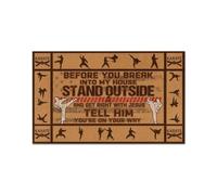 paillasson Exterieur Entree Paillasson Humoristique « Karaté Avant d'entrer chez Moi »