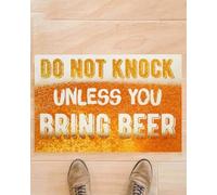 paillasson Exterieur Entree Paillasson Humoristique « Ne frappez Pas si Vous n'avez Pas de bière »