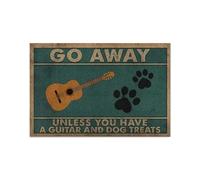 paillasson Exterieur Entree Paillasson Humoristique « Partez sauf si Vous Avez Une Guitare et des friandises pour Chien »