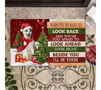 paillasson Exterieur Entree Paillasson Husky de Sibérie de Noël 2 Regardez Juste à côté de Vous