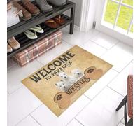 paillasson Exterieur Entree Paillasson imprimé « Bienvenue au Paradis des Westies pour Les Amoureux des Chiens