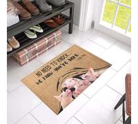 paillasson Exterieur Entree Paillasson imprimé « Cochon Mignon, on Sait Que tu ES là »