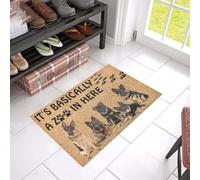 paillasson Exterieur Entree Paillasson imprimé Corgi : « C'est Un Vrai Zoo Ici ! »