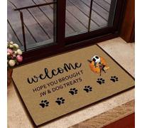 paillasson Exterieur Entree Paillasson imprimé « J'espère Que Vous Avez apporté des Témoins de Jéhovah et des friandises pour Chien »
