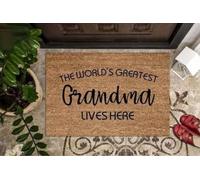 paillasson Exterieur Entree Paillasson imprimé « La Meilleure Grand-mère du Monde VIT Ici »
