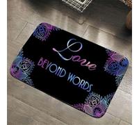 paillasson Exterieur Entree Paillasson imprimé Motif Mandala Violet « Amour au-delà des Mots »