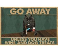 paillasson Exterieur Entree Paillasson imprimé « Partez sauf si Vous Avez du vin et des friandises pour Chien »