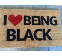 paillasson Exterieur Entree Paillasson « J'aime ÊTRE Noir »