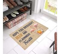 paillasson Exterieur Entree Paillasson « J'espère Que tu as acheté de la bière et des friandises Flamant Rose »