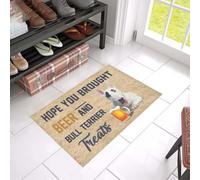 paillasson Exterieur Entree Paillasson « J'espère Que tu as acheté de la bière et des friandises pour Bull-Terrier »