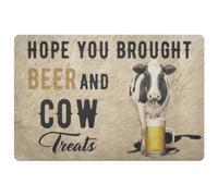 paillasson Exterieur Entree Paillasson « J'espère Que tu as apporté de la bière et des friandises pour Vaches »