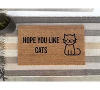 paillasson Exterieur Entree Paillasson « J'espère Que Vous Aimez Les Chats »