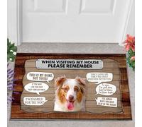 paillasson Exterieur Entree Paillasson « Maman de Chien » - Berger Australien 1 - Paillasson « en Visite chez Moi »