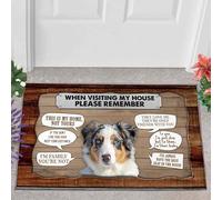 paillasson Exterieur Entree Paillasson « Maman de Chien » - Berger Australien 2 en Visite chez Moi