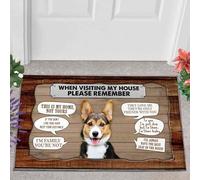 paillasson Exterieur Entree Paillasson « Maman de Chien » - Bouvier Australien 2 - Paillasson « Visite chez Moi »
