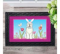 paillasson Exterieur Entree Paillasson Oreilles de Lapin en Forme de Vieux Bobtail Anglais