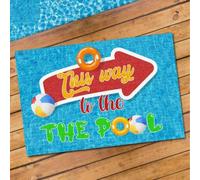 paillasson Exterieur Entree Paillasson « par Ici jusqu'à la Piscine »