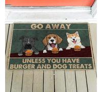 paillasson Exterieur Entree Paillasson « Partez sauf si Vous Avez des Hamburgers et des friandises pour Chien » - Cadeau d'anniversaire