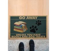 paillasson Exterieur Entree Paillasson « Partez sauf si Vous Avez des Livres et des friandises pour Chien »