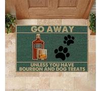 paillasson Exterieur Entree Paillasson « Partez sauf si Vous Avez du Bourbon et des friandises pour Chien »