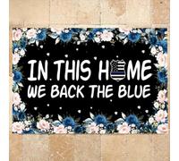 paillasson Exterieur Entree Paillasson Police : dans Cette Maison, Nous soutenons Les Forces de l'ordre - Paillasson intérieur et extérieur