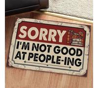paillasson Exterieur Entree Paillasson pour Amoureux des Livres, désolé, Je ne suis Pas doué pour Les Relations humaines