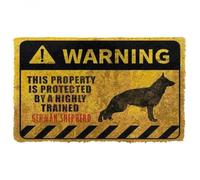 paillasson Exterieur Entree Paillasson pour Chien. Cette propriété est protégée par Un paillasson Berger Allemand hautement dressé.