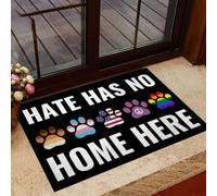 paillasson Exterieur Entree Paillasson pour Chien « La Haine n'a Pas sa Place Ici »