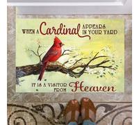 paillasson Exterieur Entree Paillasson « Quand Un Cardinal apparaît dans Votre Jardin, c’est Un Visiteur du Ciel »