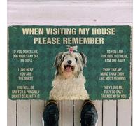 paillasson Exterieur Entree Paillasson Règles de la Maison pour Vieux Chien de Berger Anglais