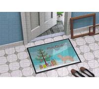 paillasson Exterieur Entree Paillasson Sapin de Noël avec Un Berger des Pyrénées