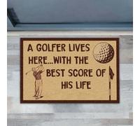 paillasson Exterieur Entree Paillasson « Un Golfeur habite Ici »