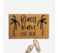 paillasson Exterieur Entree Paillasson « Vivre Ici, C'est la Plage » - Maison de Plage