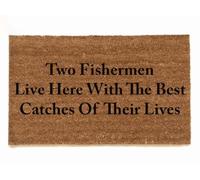 paillasson Exterieur Entree Pêche sur paillasson Deux pêcheurs vivent Ici avec Les Meilleures Prises de Leur Vie
