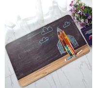 paillasson Exterieur Entree Premier Jour d'école, rentrée Scolaire, fusée en Crayons, paillasson