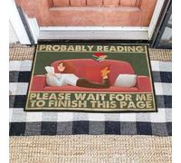 paillasson Exterieur Entree Probablement en Train de Lire. Veuillez Patienter Que Je termine Cette Page. Paillasson Cadeau pour Les Amoureux des Livres.