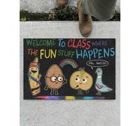 paillasson Exterieur Entree Professeur Pigeon Bienvenue en Classe Rentrée Scolaire Paillasson Mignon et drôle