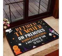 paillasson Exterieur Entree Professeur retraité d'halloween sur Place : Sait Tout et a Tout Le Temps de Le raconter. Paillasson