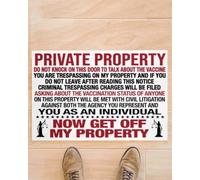 paillasson Exterieur Entree Propriété privée. Ne frappez Pas à Cette Porte pour Parler du paillasson sur Les vaccins.