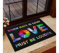 paillasson Exterieur Entree Quand la Haine est bruyante, l'amour Doit l'être Encore Plus. Paillasson Marguerite