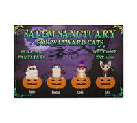 paillasson Exterieur Entree Refuge Salem pour Chats errants, Sauvages et familiers - Paillasson de Bienvenue personnalisé