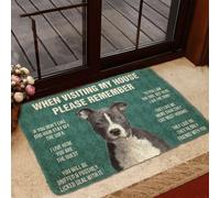 paillasson Exterieur Entree Règles de la Maison du Staffordshire Bull Terrier - Paillasson