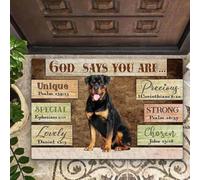 paillasson Exterieur Entree Rottweiler Dieu Dit Que tu ES Un paillasson