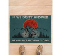 paillasson Exterieur Entree Si Nous ne répondons Pas, Nous Sommes Probablement partis à vélo. Paillasson Vintage