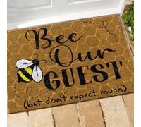 paillasson Exterieur Entree Soyez Notre invité, mais n'attendez Pas Grand-Chose. Paillasson de Bienvenue Facile à Nettoyer.